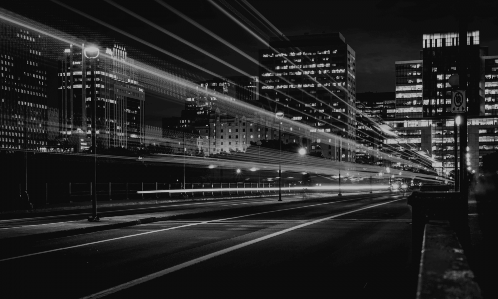 cold call die Stadt in der Nacht